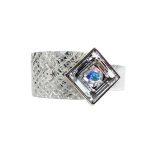 MIAMI ezüst bőr nyaklánc kristállyal