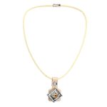 MIAMI arany bőr nyaklánc kristállyal