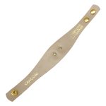 Queen Bracelet – Gold Leather, Iridescent Crystal