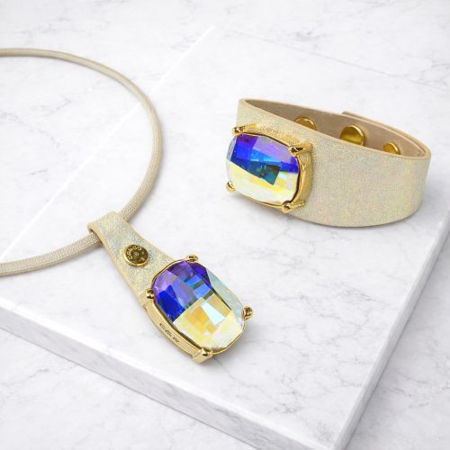 Queen Iridescent Jewelry Set – Necklace and Bracelet