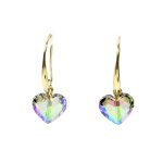 Rainbow Heart Crystal Earrings