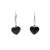 Black Heart Crystal Earrings