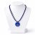 Lollipop Light Blue Leather Necklace with Swarovski® Crystal