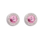 Lollipop Pink Necklace & Pink Crystal Earrings Set