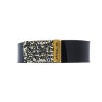 MOROCCO Leather Bracelet with Crystals - Black