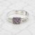 MOROCCO Leather Bracelet with Crystals - Purple, Silver