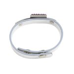 MOROCCO Leather Bracelet with Crystals - Purple, Silver