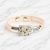 MOROCCO Rosegold Leather Bracelet with Crystals - Rosegold, Silver