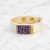 MOROCCO Leather Bracelet with Crystals - Irridescent White, Purple