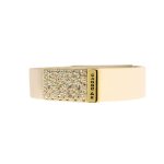 MOROCCO Leather Bracelet with Crystals - Beige, Gold