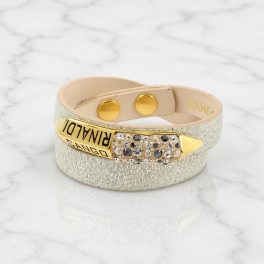 MOROCCO Wrap Leather Bracelet with Crystals