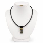 MOROCCO Black Necklace with Crystals in Gold Colour