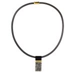 MOROCCO Black Necklace with Crystals in Gold Colour