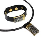 MOROCCO Black Necklace with Crystals in Gold Colour