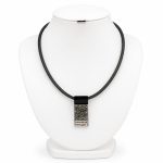 MOROCCO Black Necklace with Crystals in Silver Colour