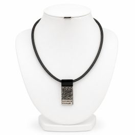 MOROCCO Black Necklace with Crystals in Silver Colour