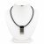 MOROCCO Black Necklace with Crystals in Silver Colour