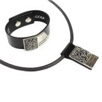 MOROCCO Black Necklace with Crystals in Silver Colour