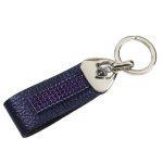 PRISM bőr kulcstartó kristályos felülettel - sötétkék