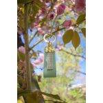 PRISM bőr kulcstartó kristályos felülettel - menta