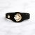 Black Leather Bracelet with Pearl