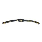Black Leather Bracelet with Pearl