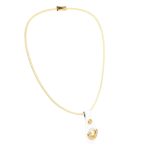 White Leather Necklace with Pearl