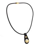 Fekete Leather Necklace with Pearl