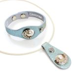 Mare - Kék színű bőr és gyöngy nyaklánc 