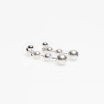 SIREN Earrings with Pearls and Crystals, Silver Coloured