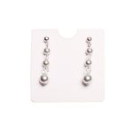 SIREN Earrings with Pearls and Crystals, Silver Coloured