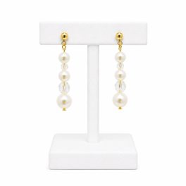 SIREN Earrings with Pearls and Crystals, Gold Coloured