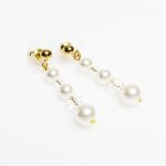 SIREN Earrings with Pearls and Crystals, Gold Coloured