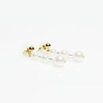 SIREN Earrings with Pearls and Crystals, Gold Coloured