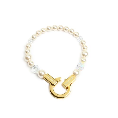 SIREN Bracelet with Pearls and Crystals Gold