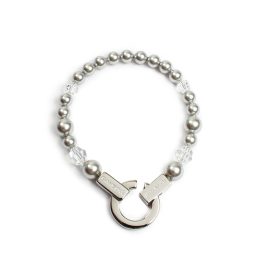 SIREN Bracelet with Pearls and Crystals Silver