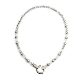   SIREN nyaklánc gyöngyökkel és kristályokkal, ezüst színben