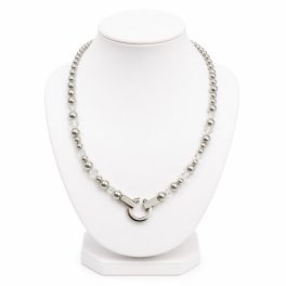 SIREN Necklace with Pearls and Crystals Silver