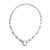 SIREN nyaklánc gyöngyökkel és kristályokkal, ezüst színben