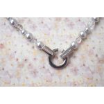 SIREN nyaklánc gyöngyökkel és kristályokkal, ezüst színben
