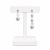 SIREN Asymmetrical Earrings with Pearls and Crystals, Silver Coloured