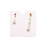 SIREN Asymmetrical Earrings with Pearls and Crystals, Gold Coloured