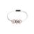 Beluga - Leather Bracelet with Pearls and Crystal - White, Pink