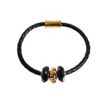 Beluga - Leather Bracelet Crystals - Black