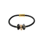 Beluga - Leather Bracelet Crystals - Black