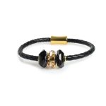 Beluga - Leather Bracelet Crystals - Black