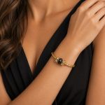 Beluga - Leather Bracelet Crystals - Gold