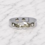 METEOR Leather Bracelet with Crystal