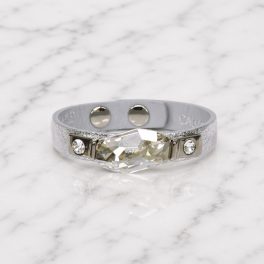 METEOR Leather Bracelet with Crystal
