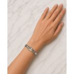METEOR Leather Bracelet with Crystal